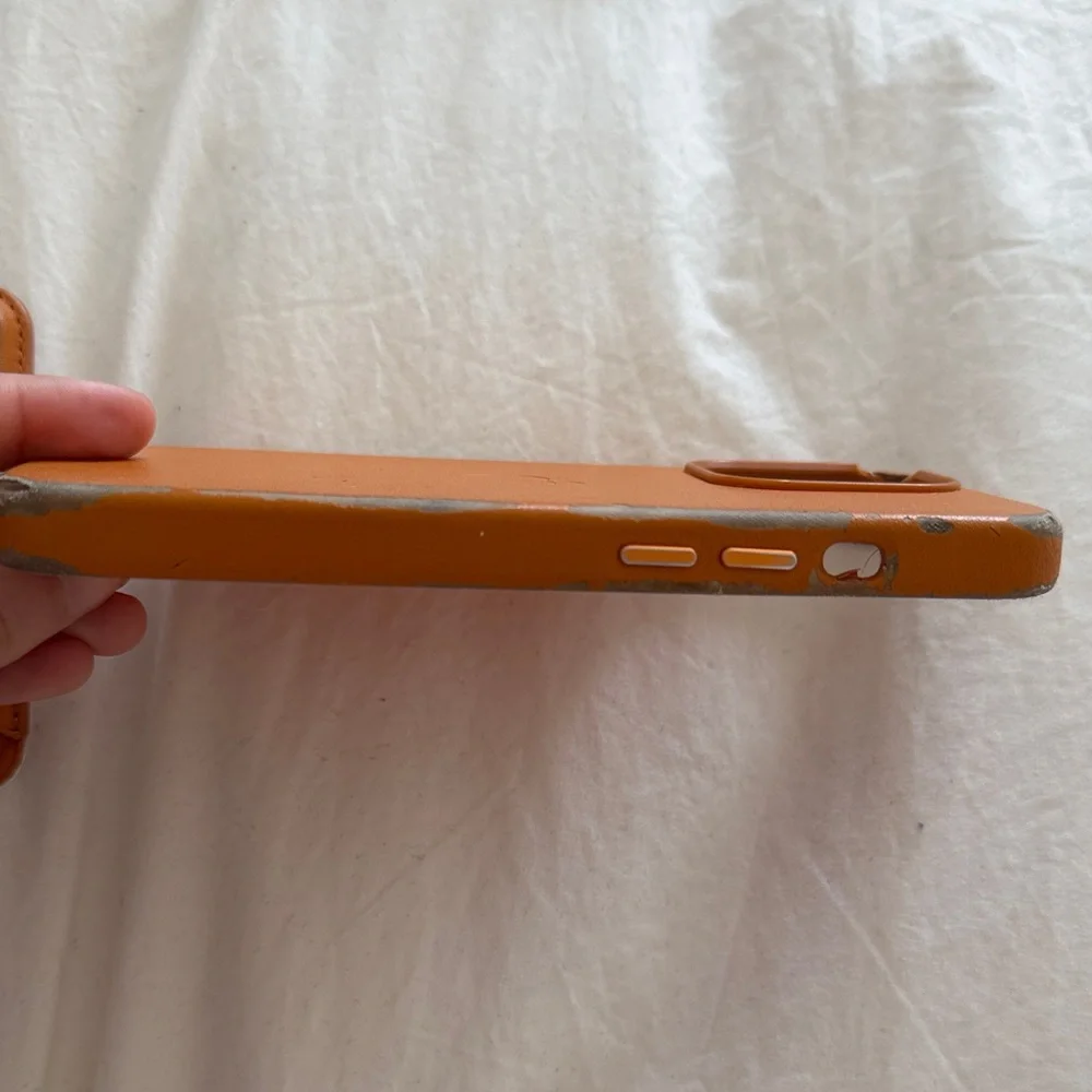 iPhone 13 Pro Apple Leather iPhone Case and Wallet - Orange